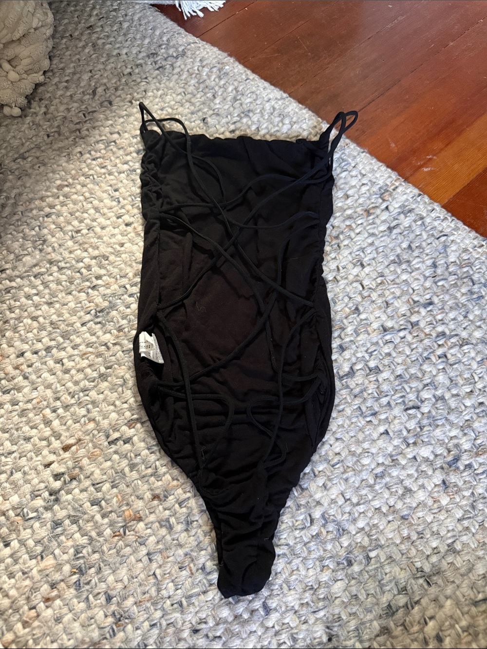 Garage Black Strappy Bodysuit